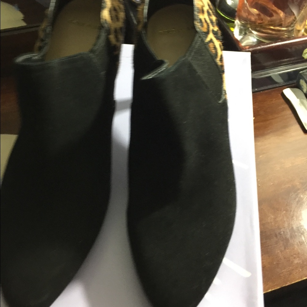 COLE HAAN black , cheetah print Booties, new 7 1/2